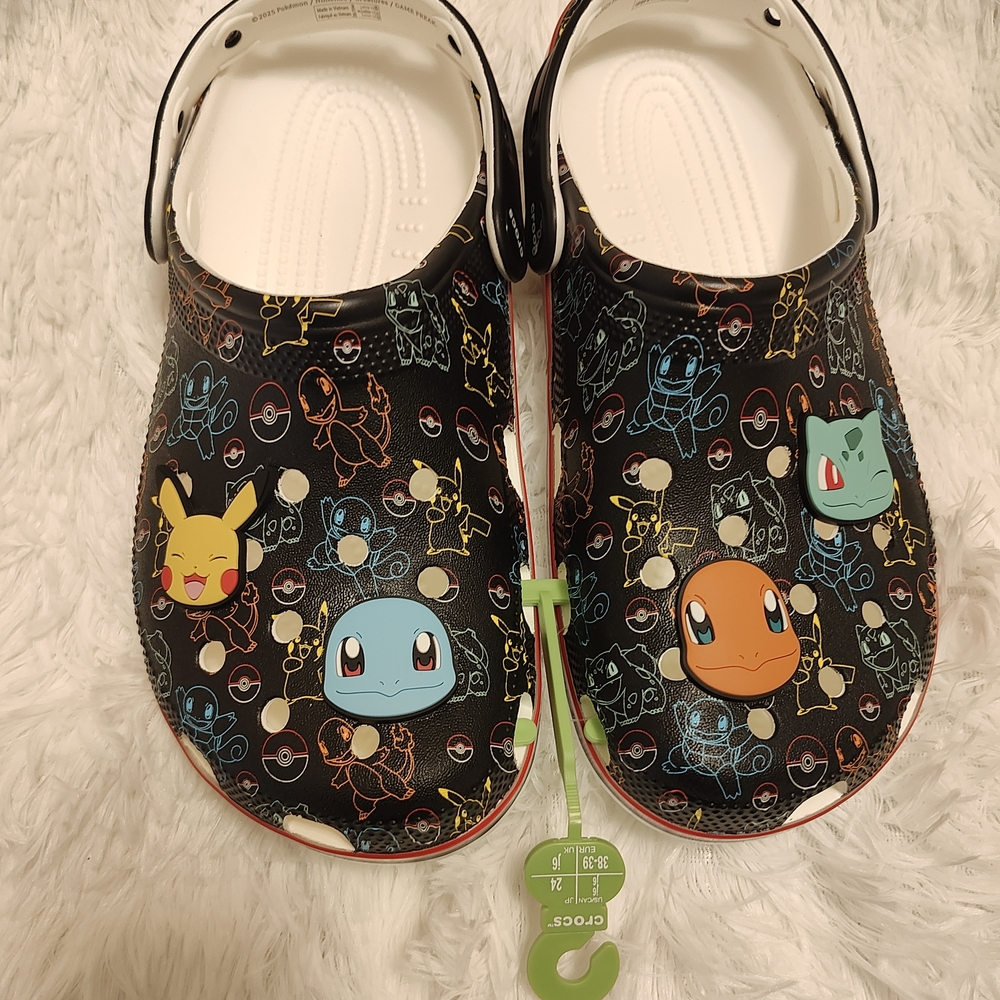 Pokemon Themed Black Clogs